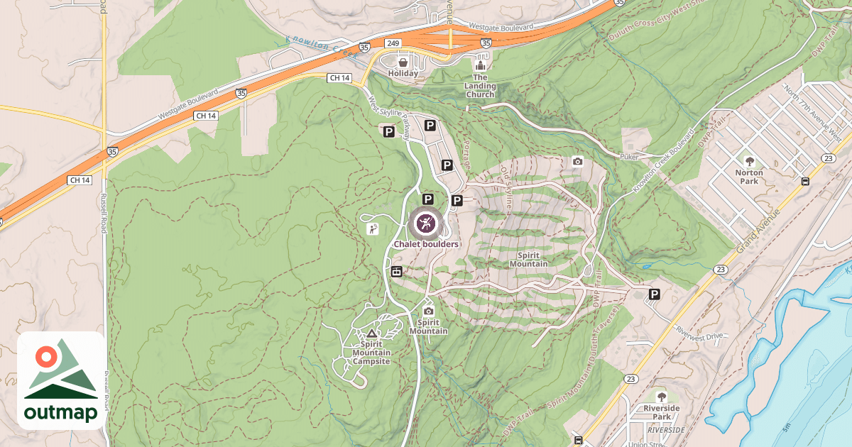 Map of Chalet boulders