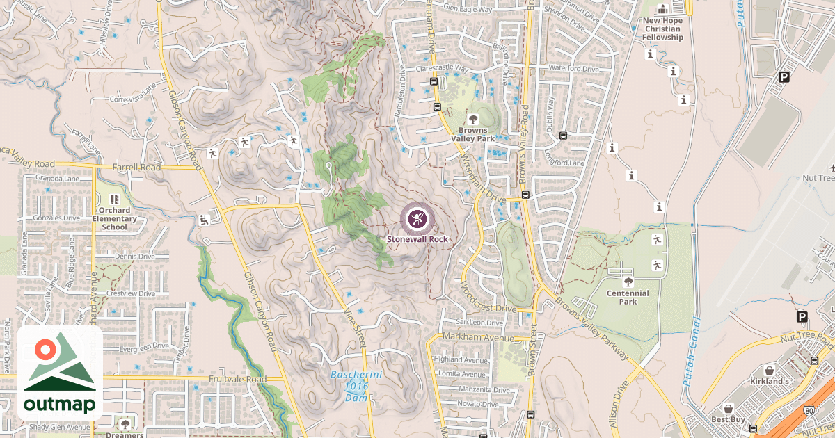 Map of Stonewall Rock