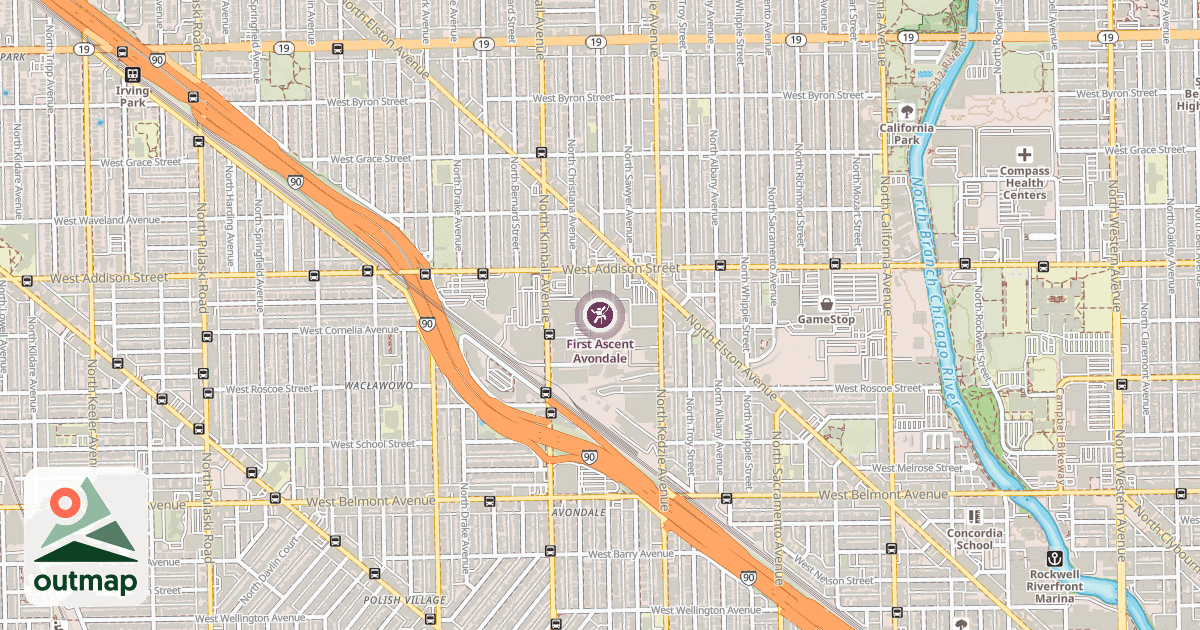 Map of First Ascent Avondale