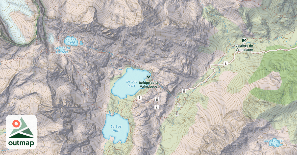 Map of Refuge de la Valmasque