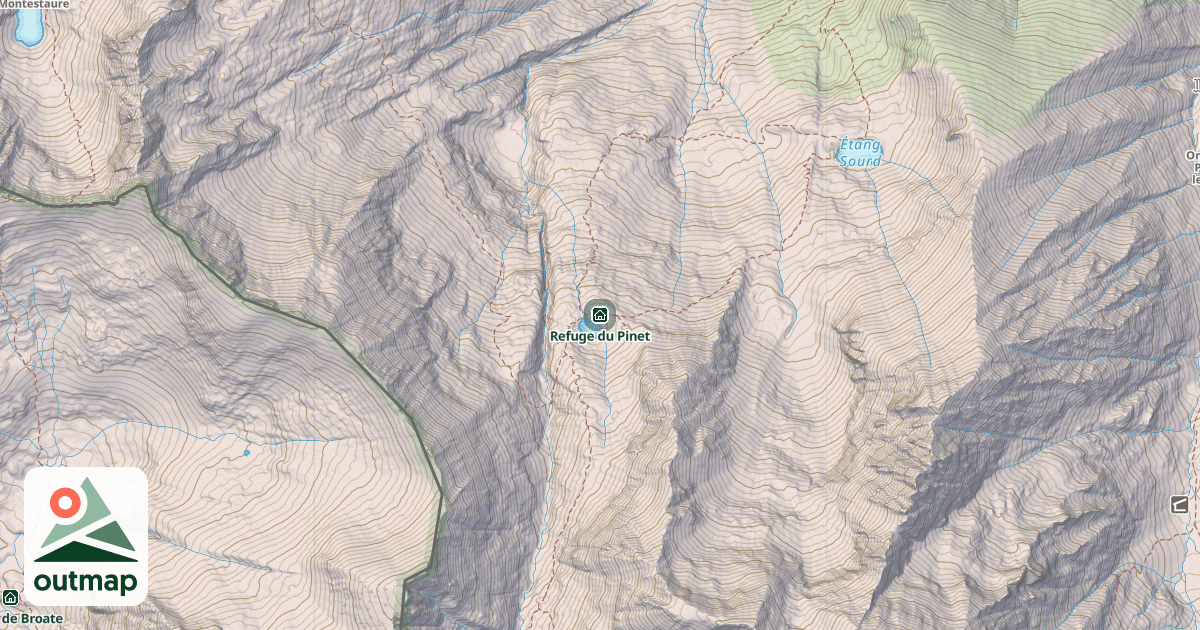 Map of Refuge du Pinet