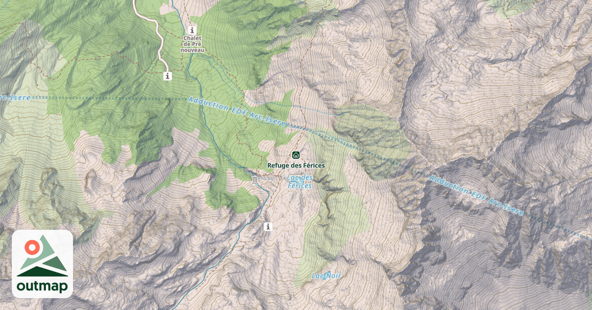 Map of Refuge des Férices