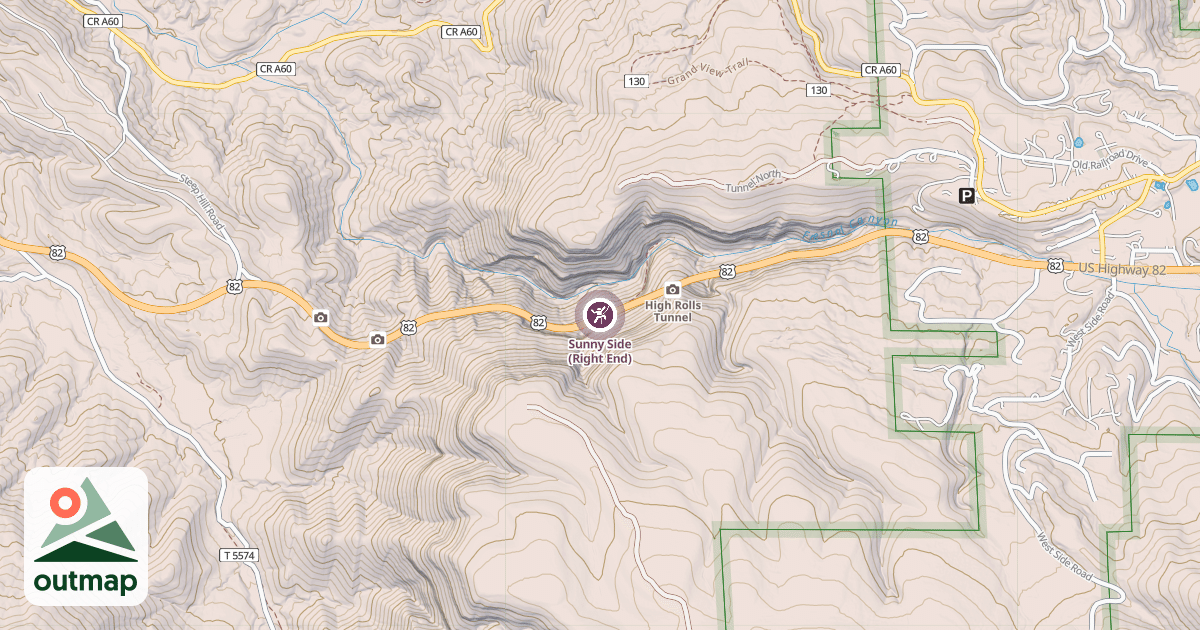 Map of Sunny Side (Right End)