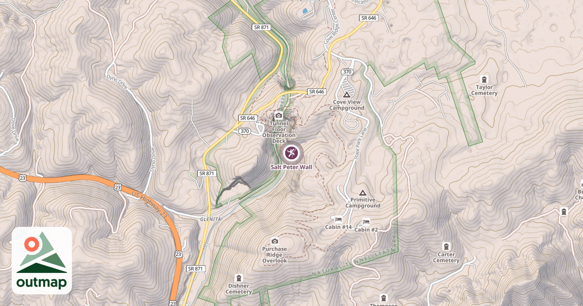 Map of Salt Peter Wall