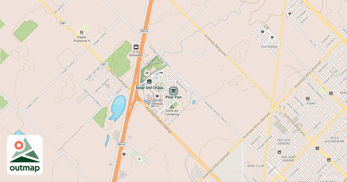 Map of Pilar Pan