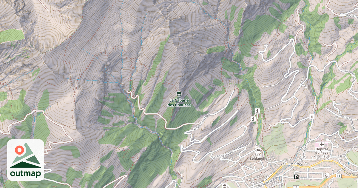 Map of La Cabane des Choucas