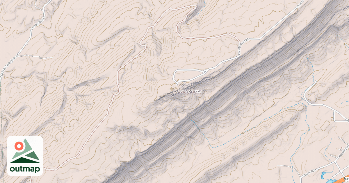 Map of Rachel's Crack
