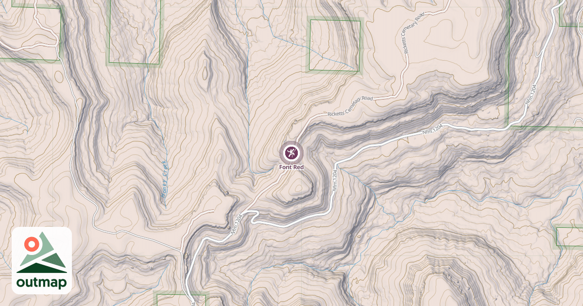 Map of Font Red