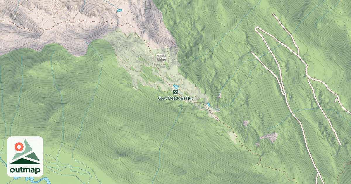 Map of Goat Meadows Hut