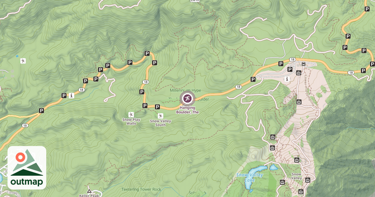 Map of Hanging Boulder, The