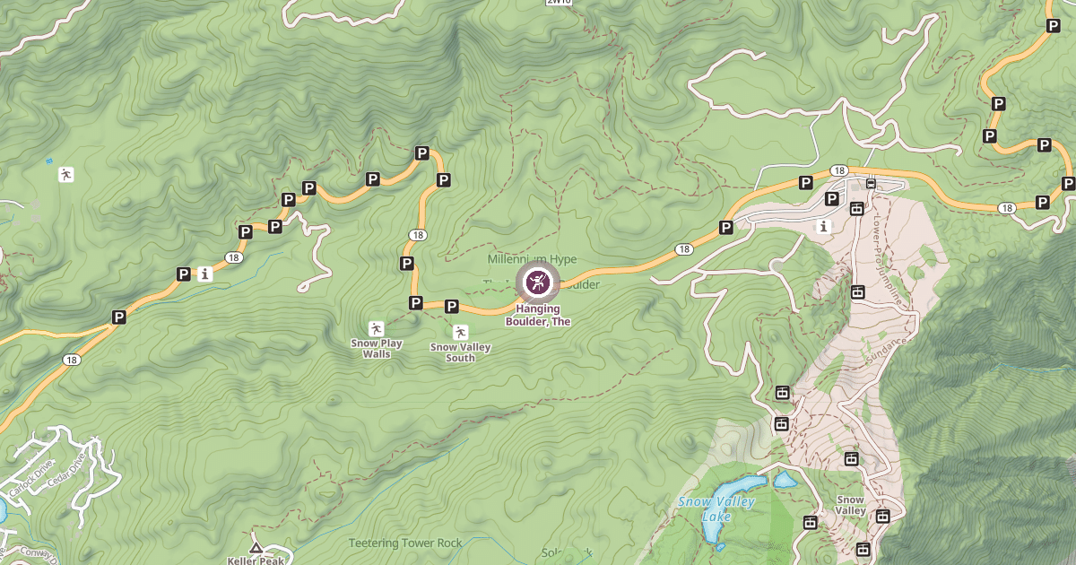 Map preview of Hanging Boulder, The