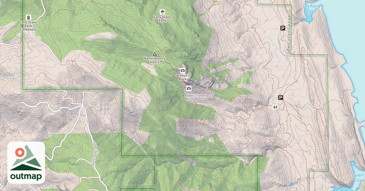 Map of Blokky Traverse