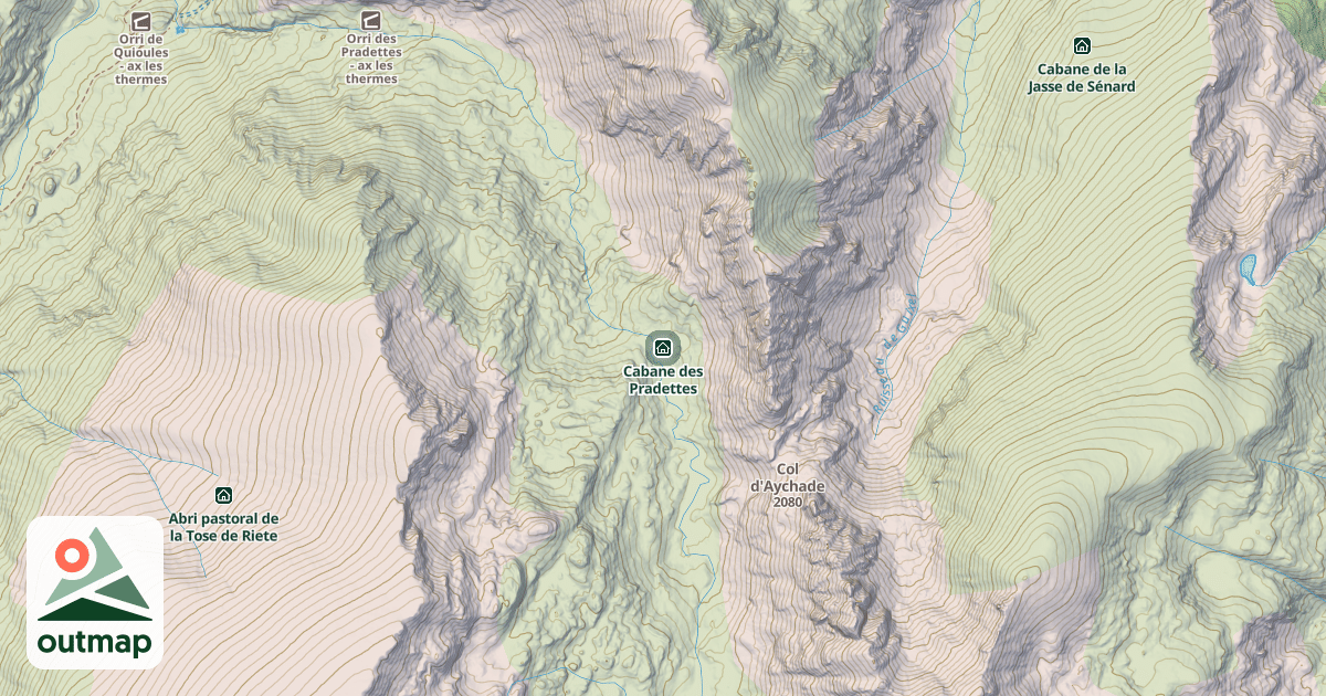 Map of Cabane des Pradettes