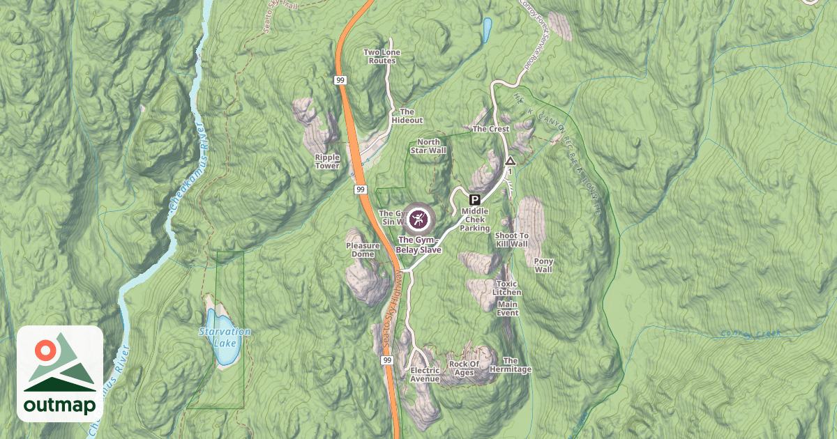 Map of The Gym - Belay Slave