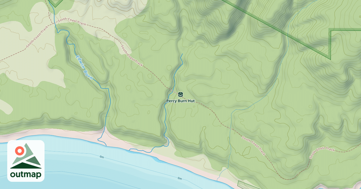 Map of Percy Burn Hut