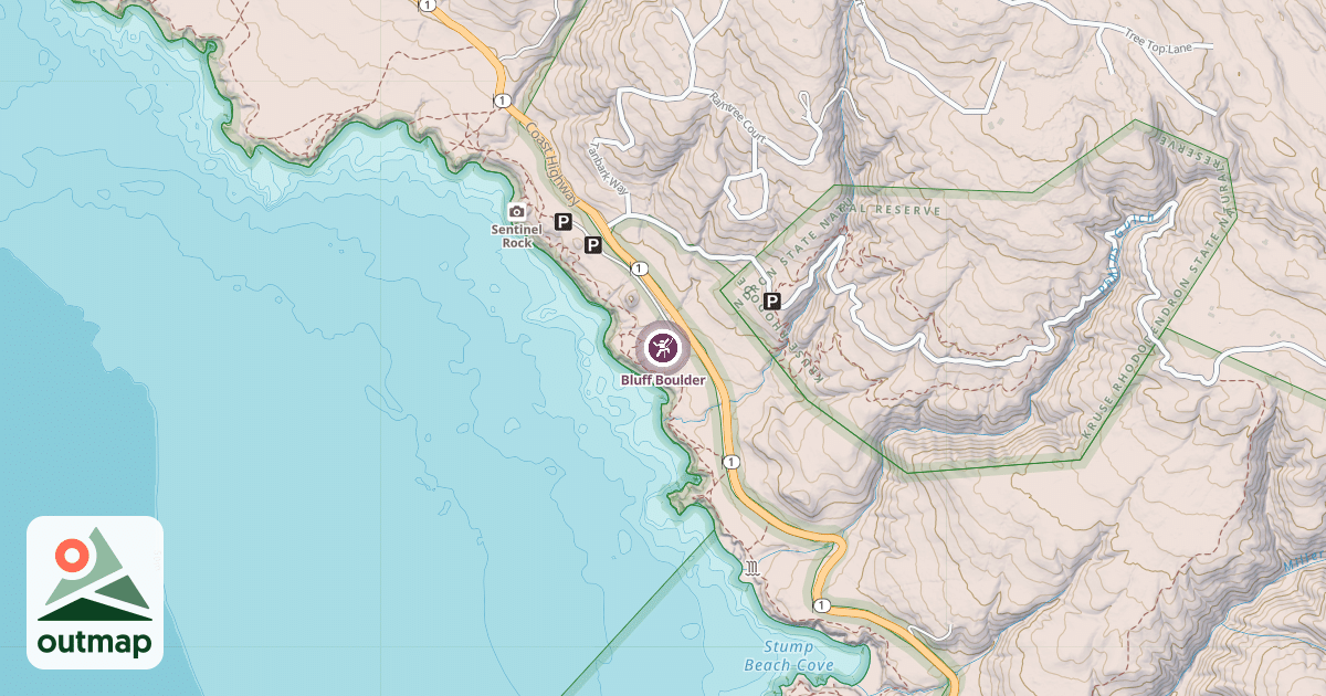 Map of Bluff Boulder