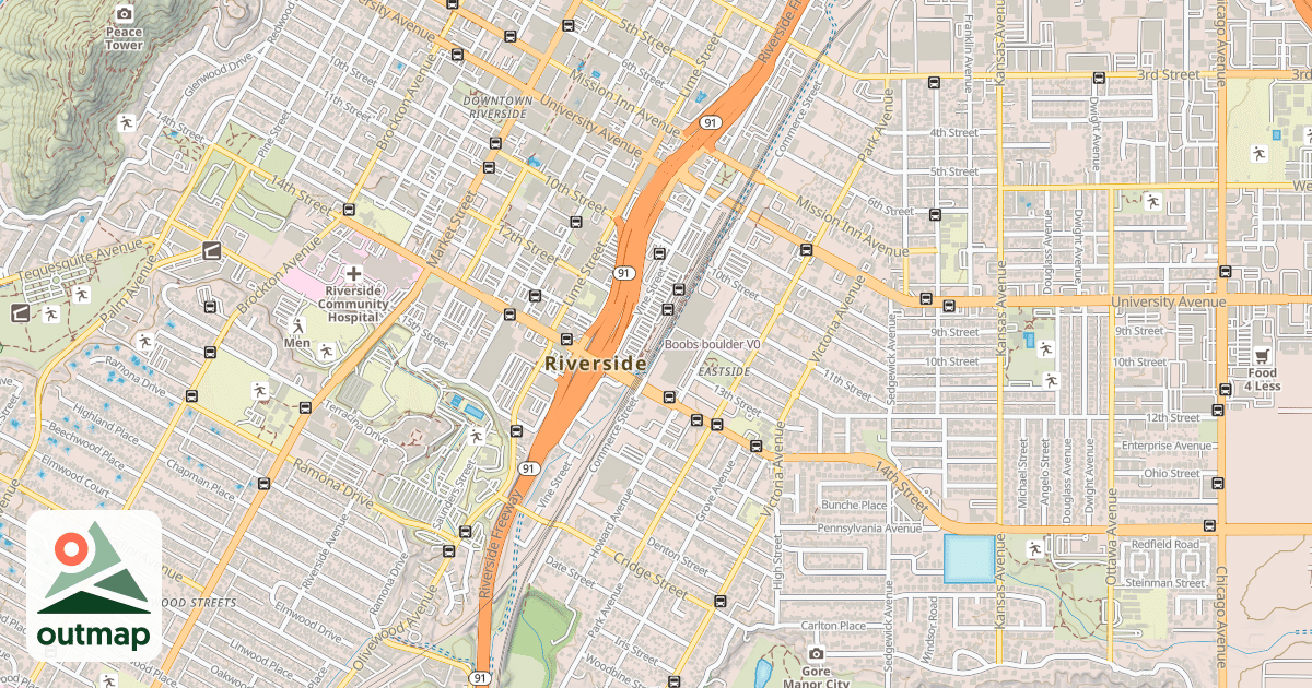 Map of Boobs boulder