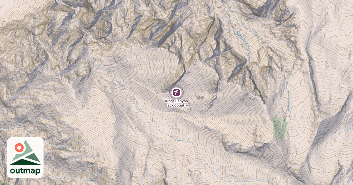 Map of Kings Canyon Back Country