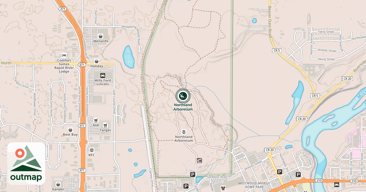 Map of Northland Arboretum