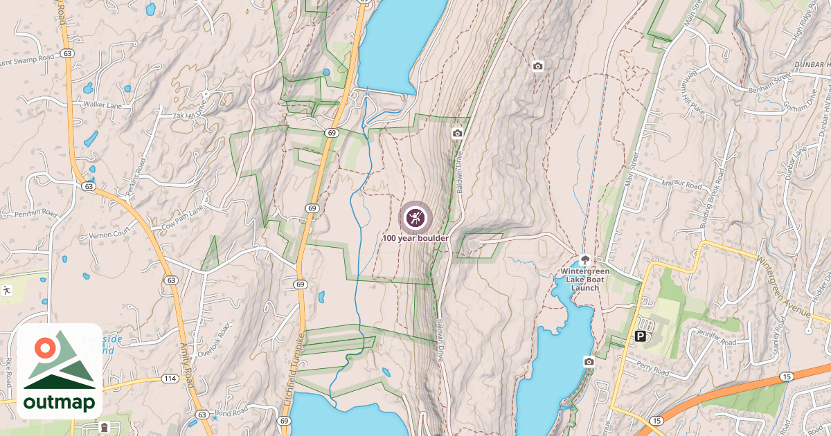 Map of 100 year boulder
