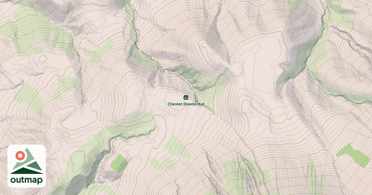Map of Cheviot Downs Hut