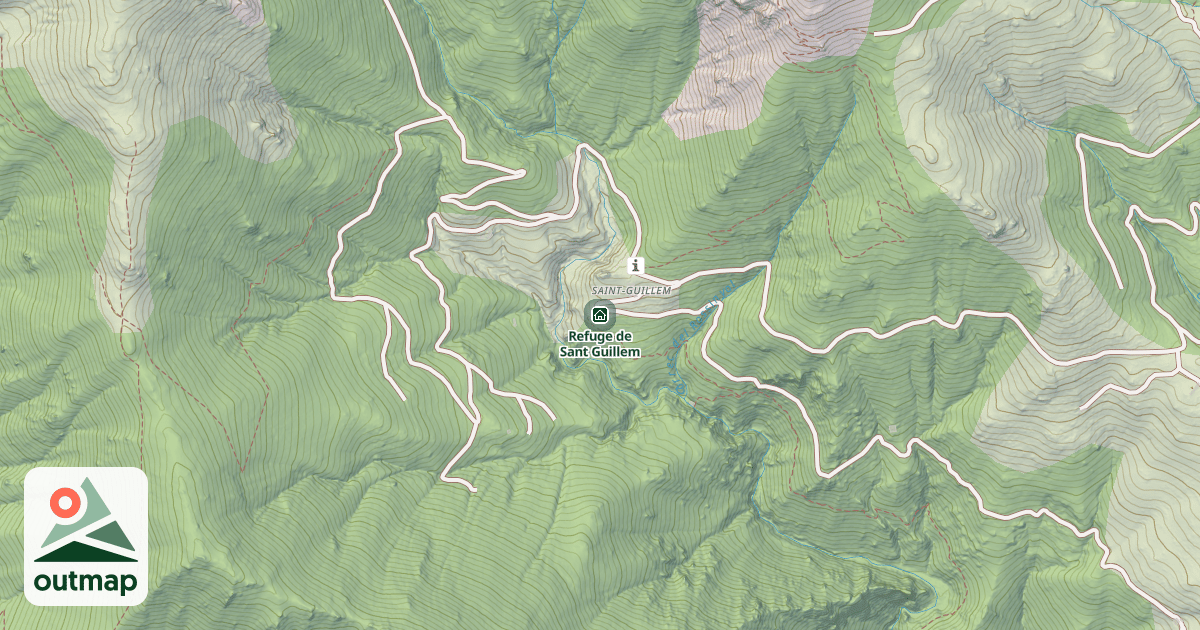 Map of Refuge de Sant Guillem