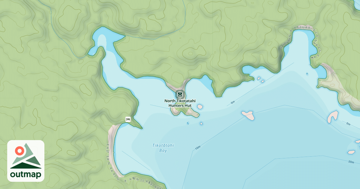Map of North Tikotatahi Hunters Hut