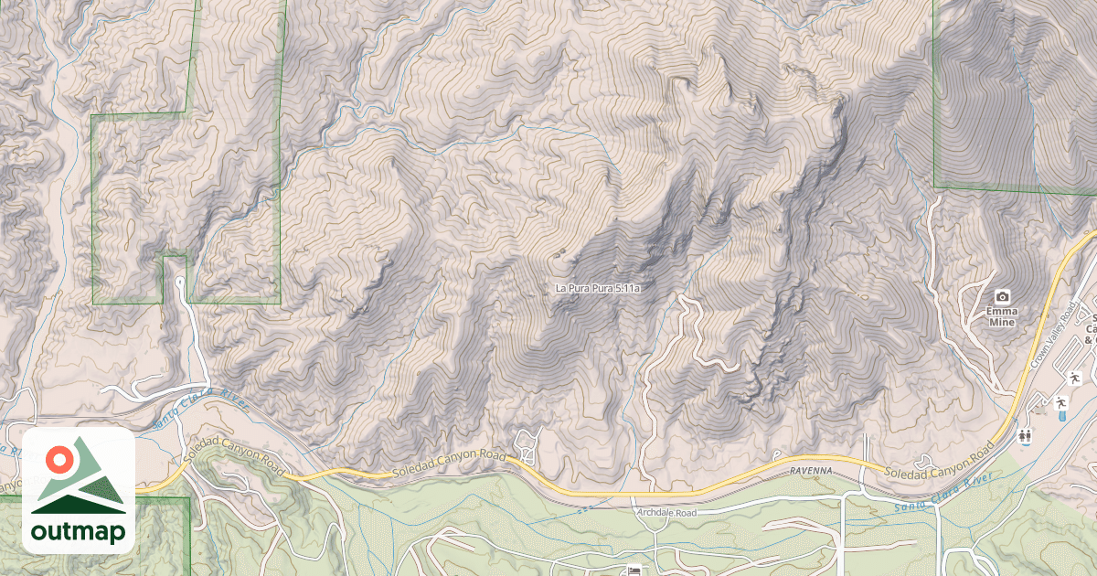 Map of La Pura Pura