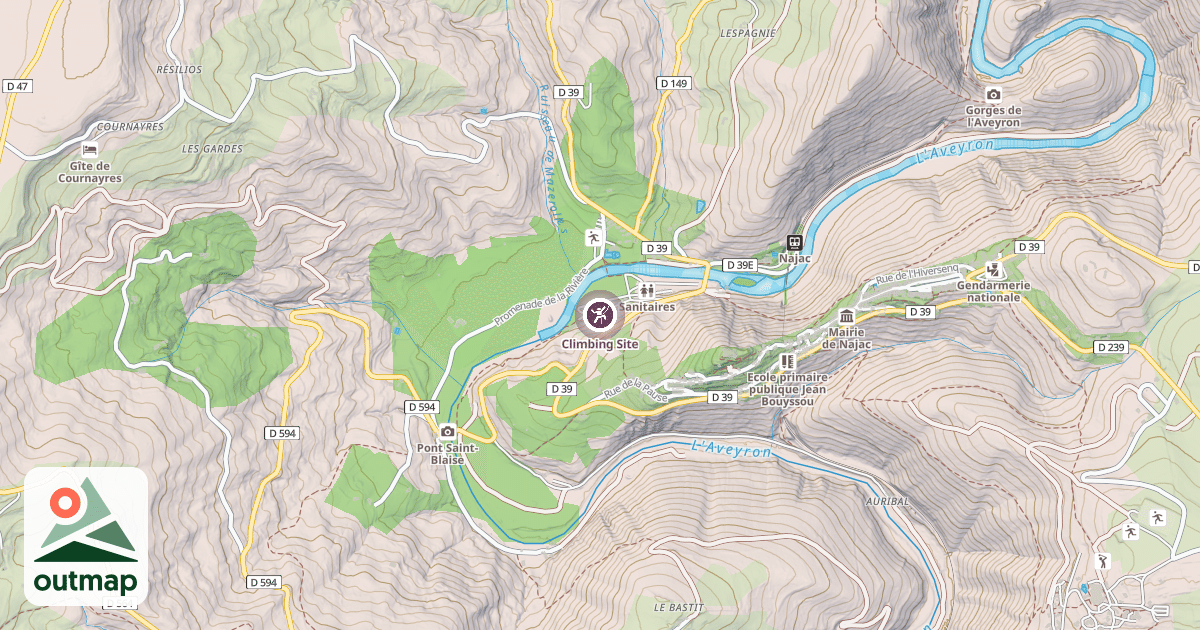 Map of Climbing Site
