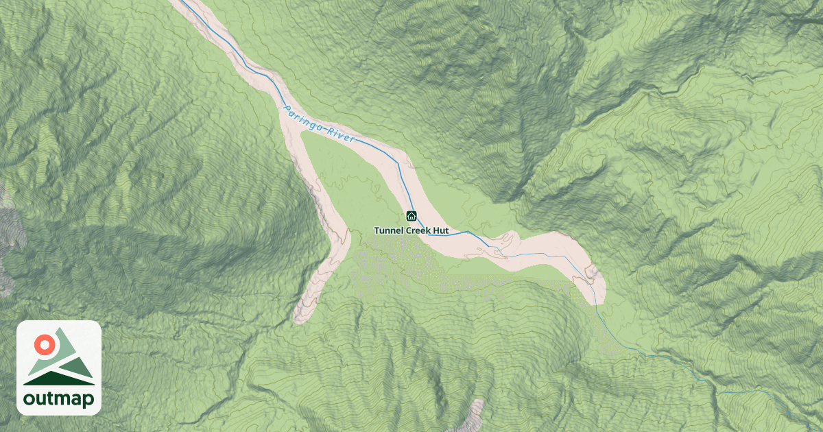 Map of Tunnel Creek Hut