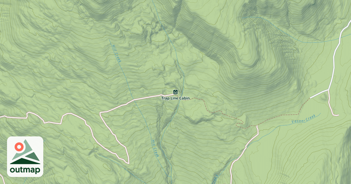 Map of Trap Line Cabin