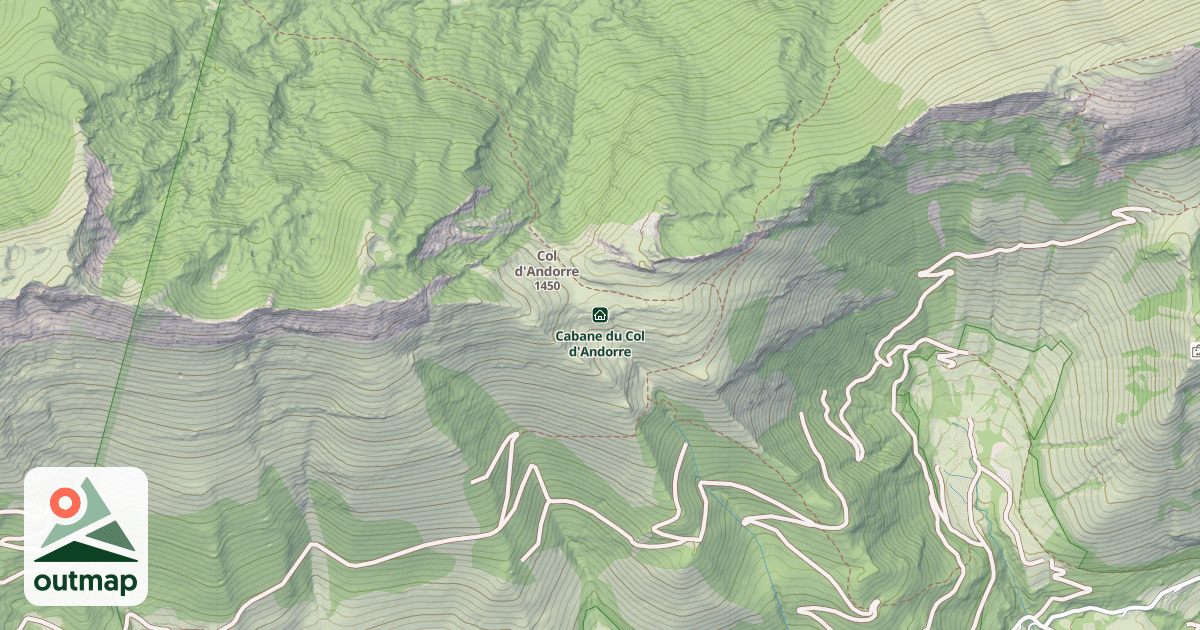 Map of Cabane du Col d'Andorre