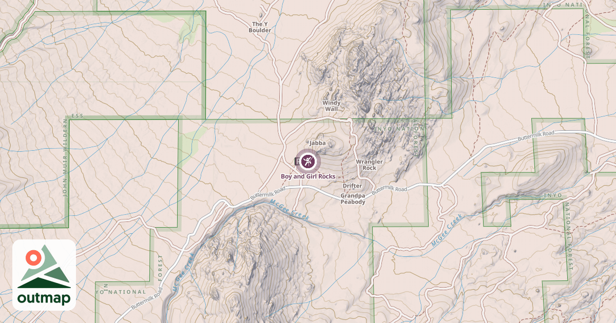 Map of Boy and Girl Rocks