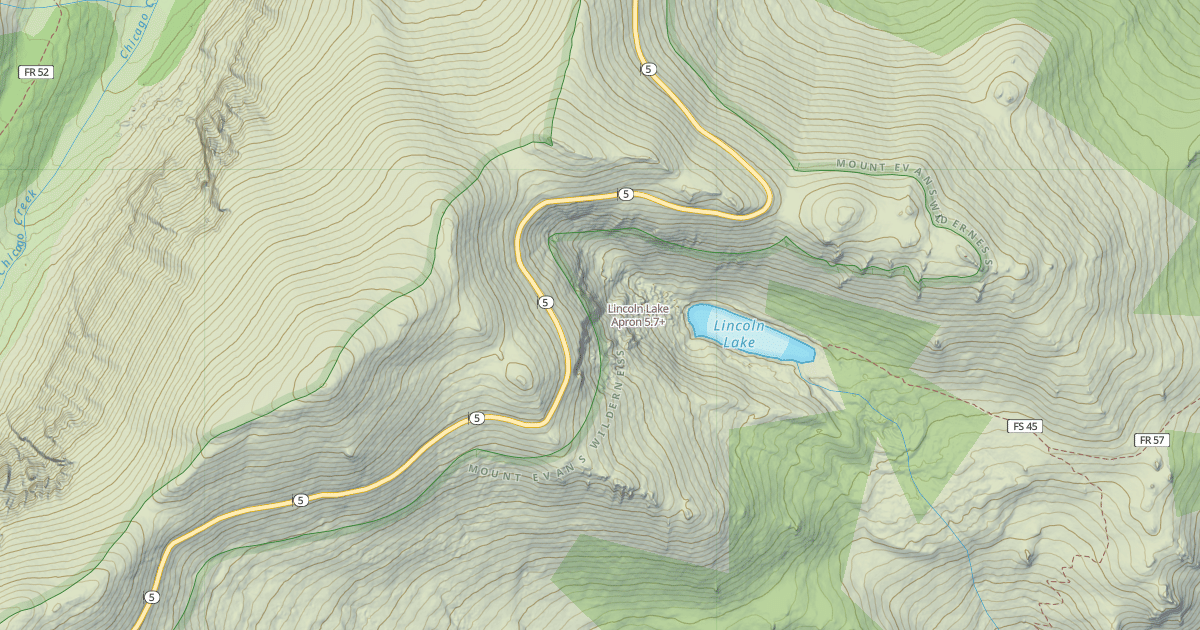 Map preview of Lincoln Lake Apron