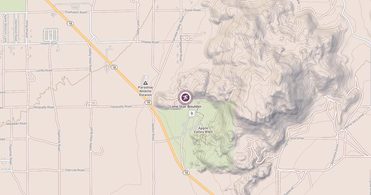 Map preview of Lone Star Boulder