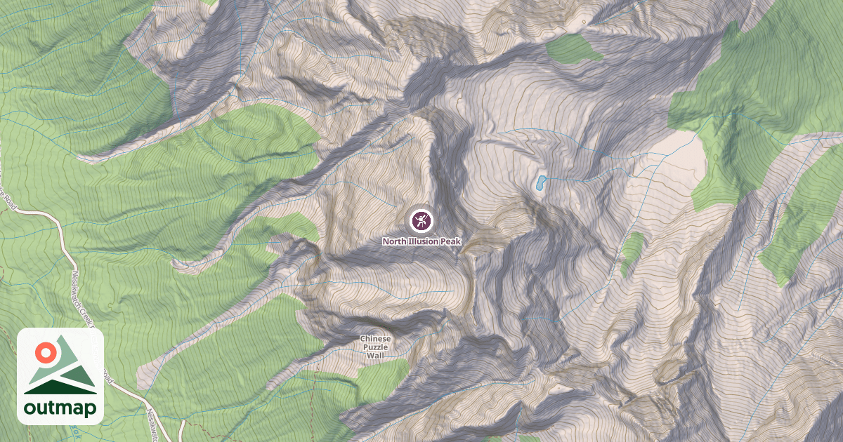 Map of North Illusion Peak