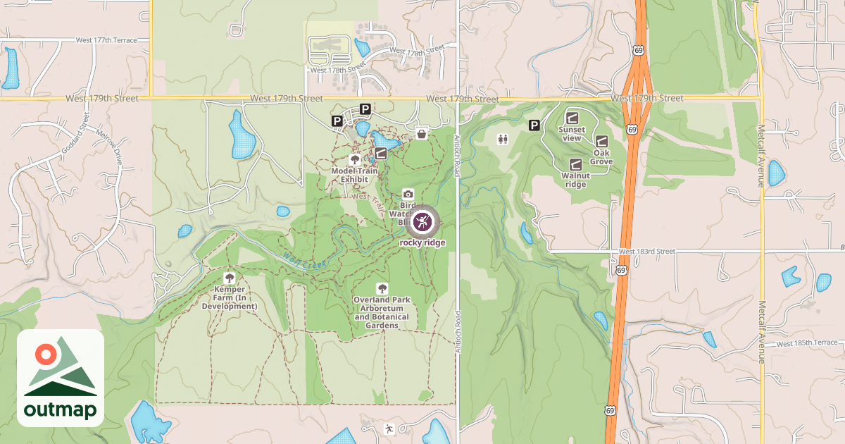 Map of rocky ridge