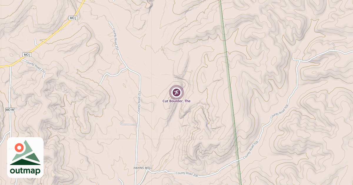 Map of Cut Boulder, The