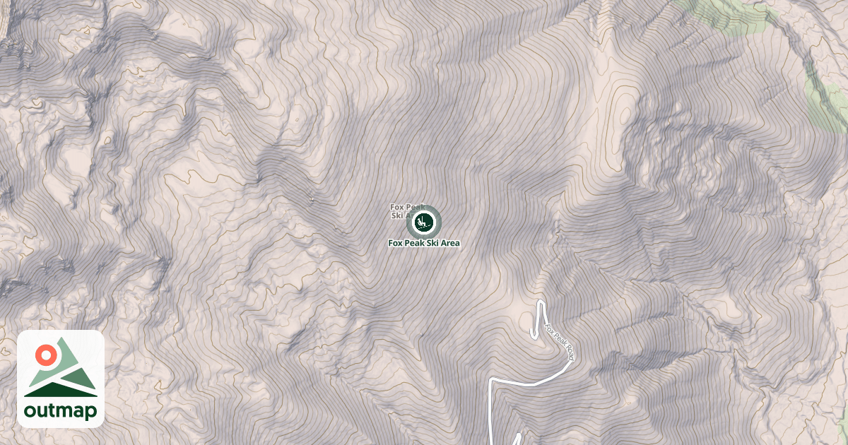 Map of Fox Peak Ski Area