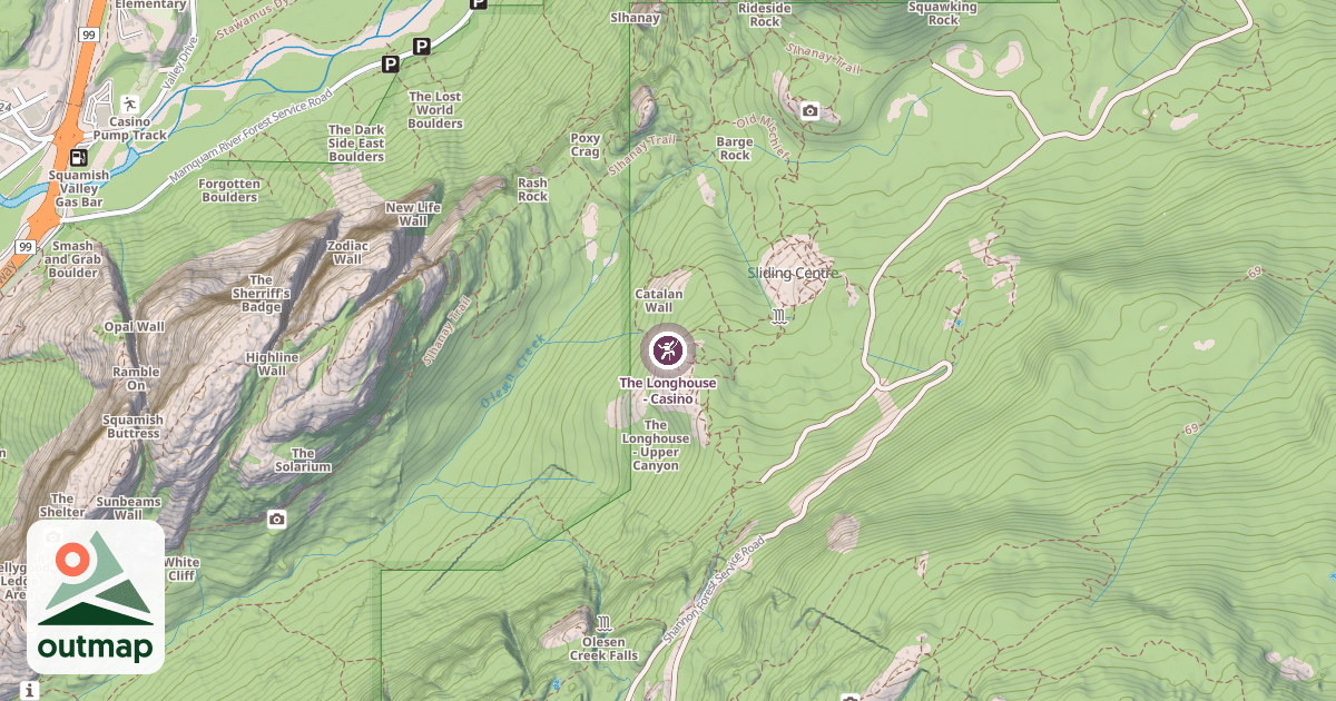 Map of The Longhouse - Casino