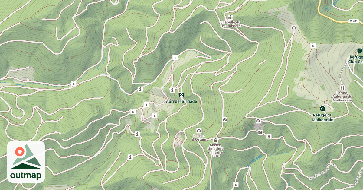 Map of Abri de la Triade