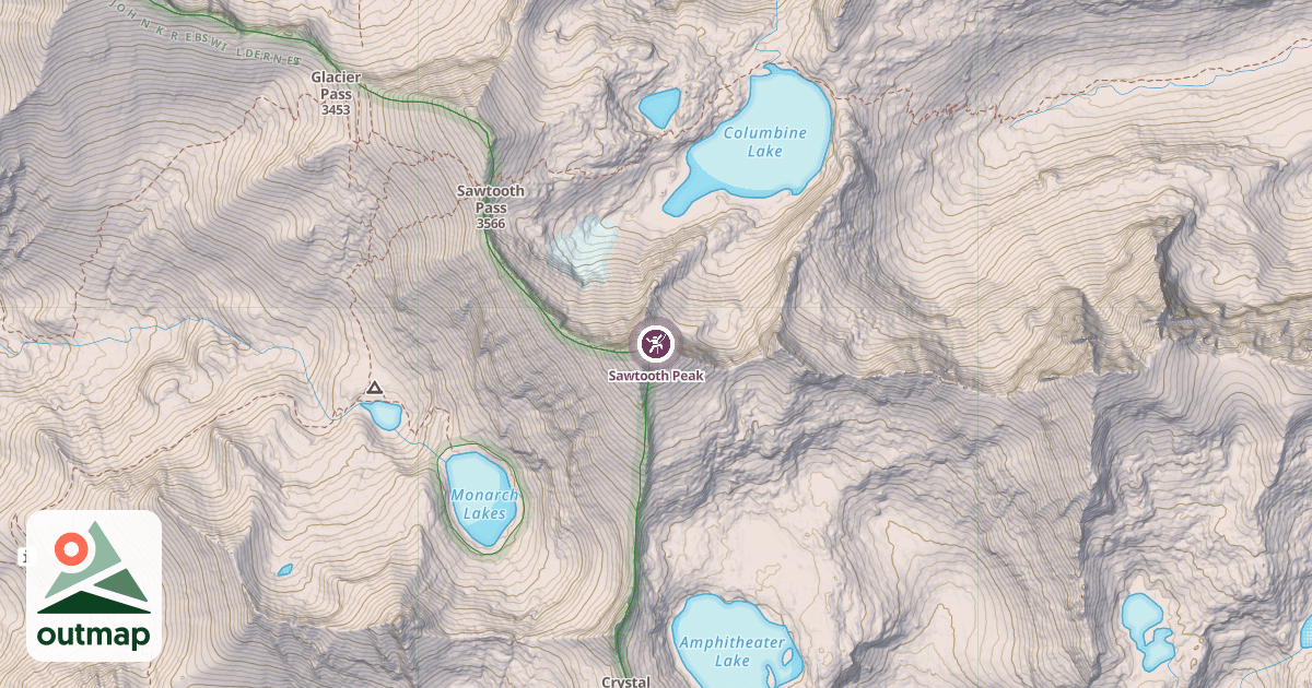 Map of Sawtooth Peak