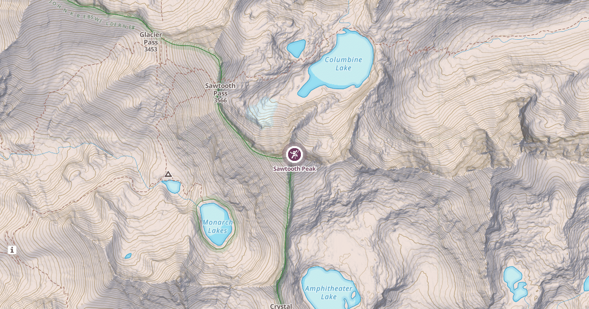 Map preview of Sawtooth Peak