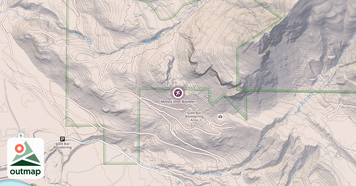 Map of Money Shot Boulder