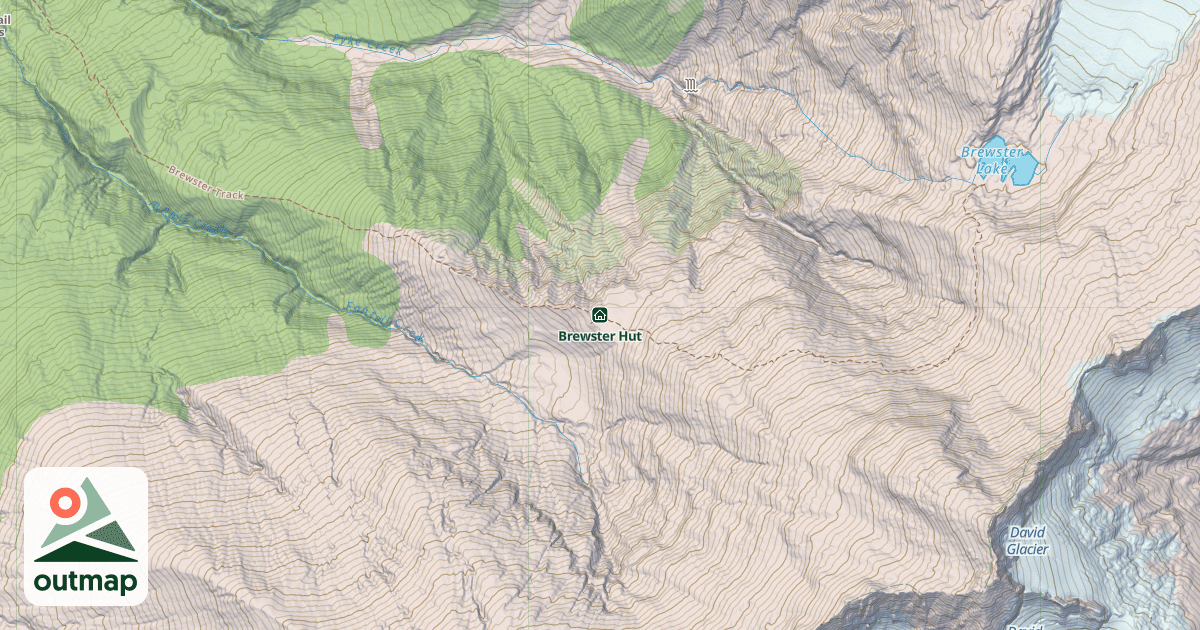 Map of Brewster Hut