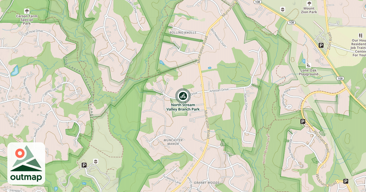 Map of North Stream Valley Branch Park