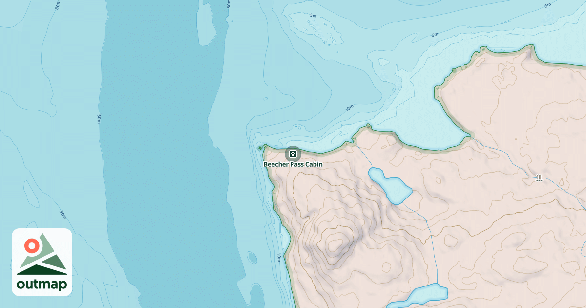 Map of Beecher Pass Cabin