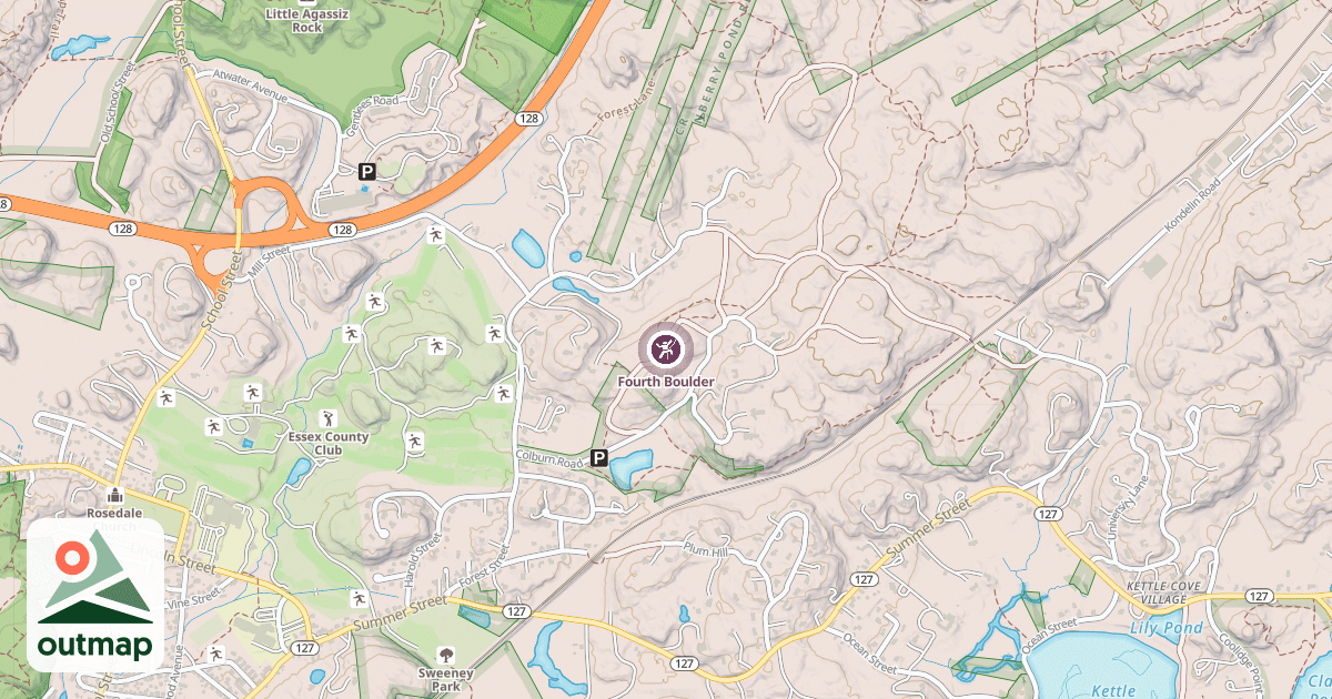 Map of Fourth Boulder
