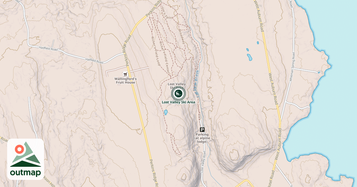 Map of Lost Valley Ski Area