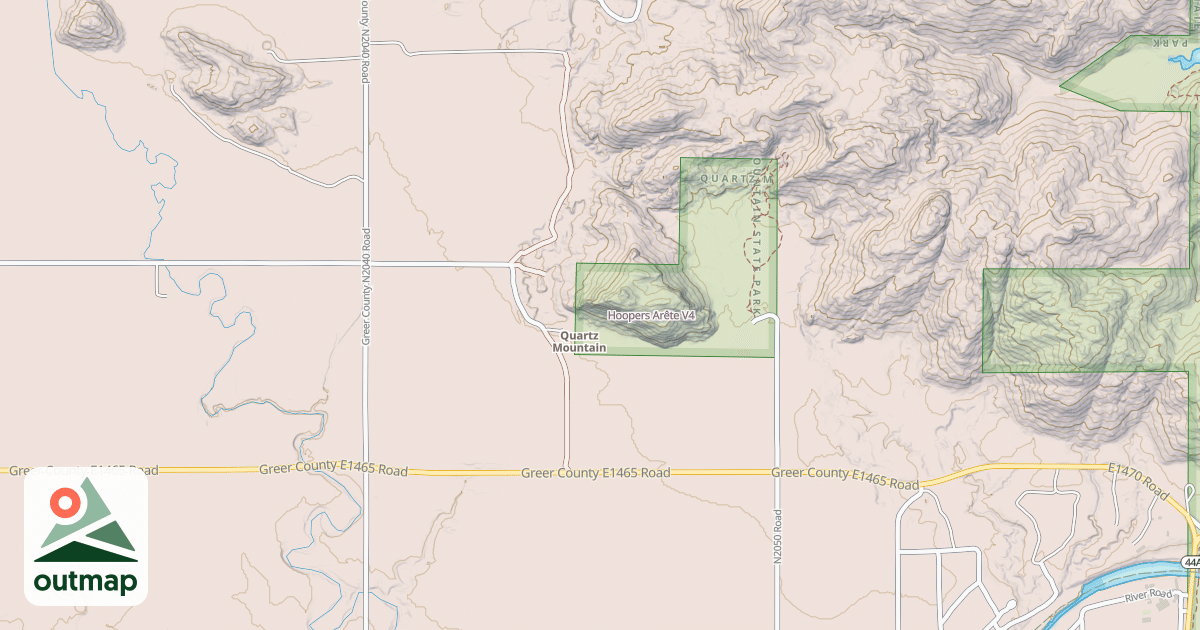 Map of Hoopers Arête